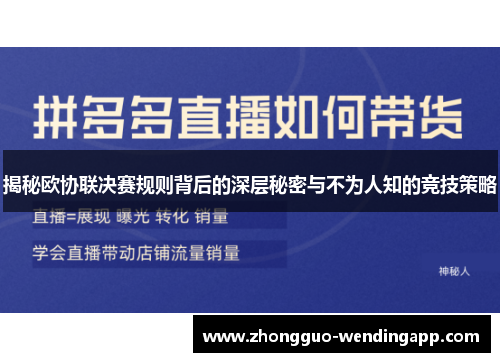 揭秘欧协联决赛规则背后的深层秘密与不为人知的竞技策略